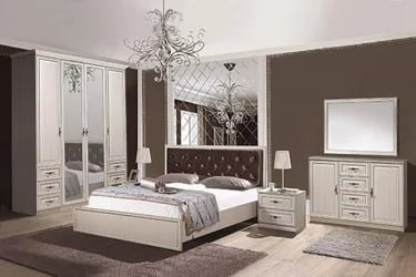 Комод в спальню Габриэлла 06.65 Вудлайн кремовый Аруша венге