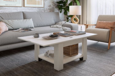 Стол-трансформер Адам 1 CZ-015 белый рамух/белый рамух