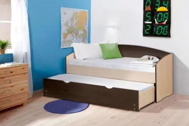 Выдвижная кровать для двоих детей детская выдвижная Клен/Венге