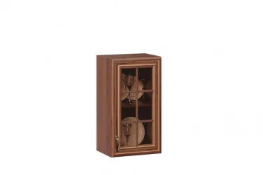 Шкаф кухонный 400 со стеклом Кантри ЛД 235.225.000 Ноче Таволато