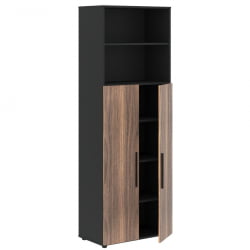 Шкаф с глухими средними дверьми VELION VENEER VRHCS 80.6 Американский орех Яшма черная