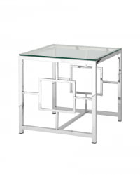 Стол квадратный БРУКЛИН 55*55 Серебро