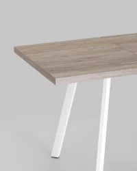 Стол обеденный раскладной Plain раскладной 116-158*74 Дуб Ан/белый