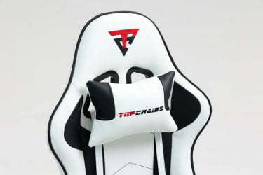 Кресло спортивное TopChairs Shadow бело-черный