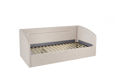 Односпальная кровать с подъемным механизмом Альба (Софа) КМ.S-16 крем (велюр)
