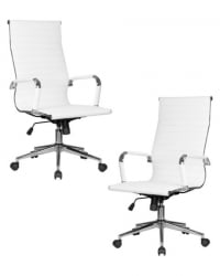 Офисное кресло для руководителей ДОБРИН CЛАРК СИМПЛЕ (белый) 2 шт / DOBRIN CLARK SIMPLE