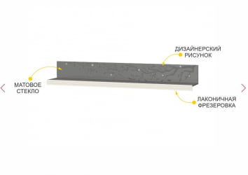 Полка навесная Графит 604.29