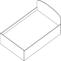 Кровать Проспект Гм.КР-12 бук светлый