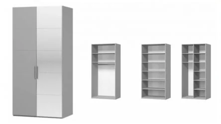 Шкаф четырехстворчатый Вива ШР-4 с зеркалом Фарго Мокко глянец