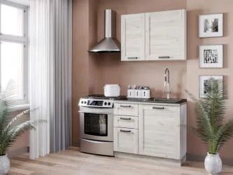 Тумба кухонная 400 с 3 ящиками ЛЮКС (4) Тип 1 Винченца ЛД 234.880.000.020 Белый Дуб Крафт белый