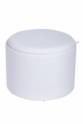 Пуф-столик с ящиком Хюгге L рогожка Белый