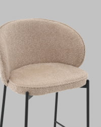 Стул полубарный Тисдейл букле бежевый