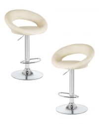 Стул барный ДОБРИН МИРА (кремовый) 2 шт / DOBRIN MIRA