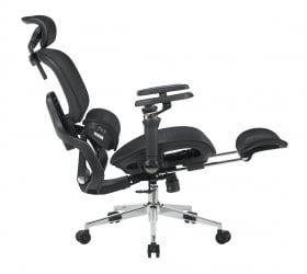 Кресло офисное ТопЧаирс Продигй с оттоманкой черный / TopChairs Prodigy