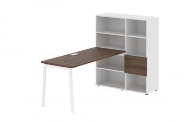 Рабочая станция ЕДИС ЕЛРСТ 1115 Дуб Денвер темный Белый Белый / EDIS ELRST