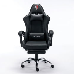 Геймерское кресло BRABIX Dexter GM-135 подножка Черное