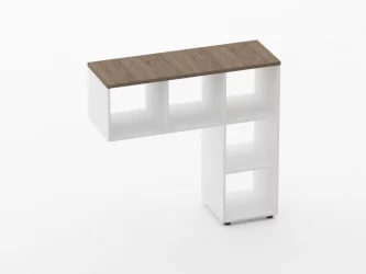 Стеллаж к столу Дека 9.08.12 Дуб Верцаска/Белый / Deka