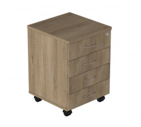 Тумба подкатная с замком Р.Т-4 ЗЦ Ясень темный