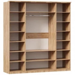 Шкаф четырехстворчатый Фиджи 006 Дуб Золотой Антрацит