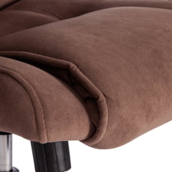 Кресло БЕРГАМО хром (22) флок , коричневый, 6 / BERGAMO