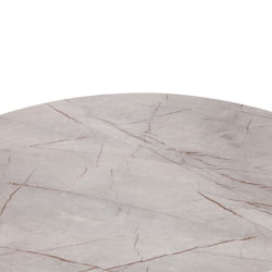 Стол VELETA ЛДСП/HPL/металл, 100 x 100+40 x 75 см, Дуб Порфир/черный