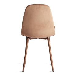 Дизайнерский стул БРЕЕЗЕ (мод. ДЖСC-58) Велюр/металл , 44 х 53 х 86 см, Дэрк бровн (темно-коричневый) ХЛР11/ орех / BREEZE (mod. JSC-58) Dark brown HLR11/