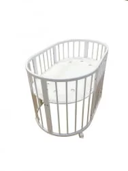 Кроватка для новорожденных Merry Happy Mini матовая Белая