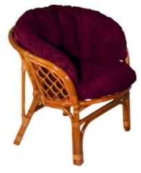 Кресло Багама, подушки коричневые или светлые полные Bahama5 коньяк