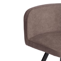 Комплект (стол, 4 стула) QUADRON (mod. PT14) Стол: МДФ/металл, стул: металл/шенилл, 100х100х73 см, 69х56х71 см, Mocha (мокко) LY1701-27/черный