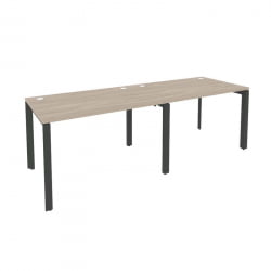 Рабочая станция на П-образном м/к ОНИКС О.МП-РС-2.2.8 Дуб Аттик/Антрацит / ONIX O.MP-RS-2.2.8