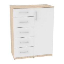 Комод Калисто(К37)1147х902х468ручкарейлинг160мм(ДСС-Белый) / Калисто(K37)1147х902х468ручкарейлинг160мм(ДСС-Белый)