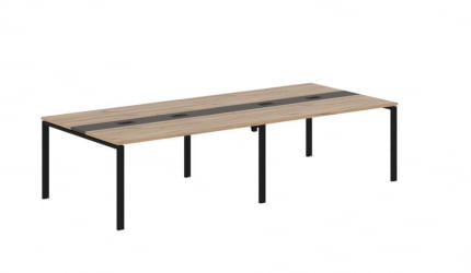 Переговорный стол EDIS EUCT 3114 Дуб Денвер светлый Мокко Черный