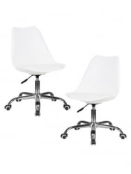 Офисное кресло для персонала ДОБРИН МИCКЕЙ (белый) 2 шт / DOBRIN MICKEY