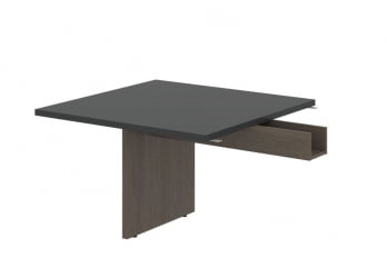 Стол для заседаний приставной ВЕЛИОН ВФCТ 1212.1 Яшма черный Дуб Сильвер / VELION VFCT