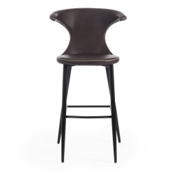 Стул барный FLAIR BAR (mod. 9018) экокожа/металл, 60 х 56 х 106 см , коричневый 1/черный
