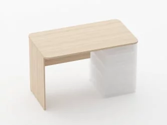 Стол прямой под встроенную тумбу Glassy 1.101.12Пр Венге