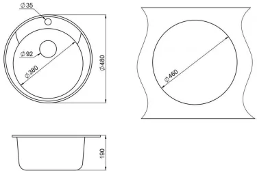 Мойка STANDART 4802 Белый