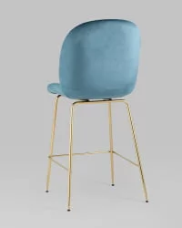 Стул полубарный Беетле со спинкой голд Маренго / Beetle gold