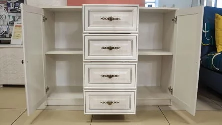 Комод в спальню Габриэлла 06.65 Вудлайн кремовый Аруша венге