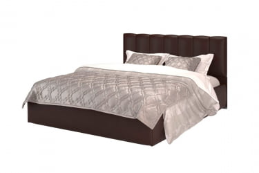 Кровать Элен 1400*2000 мм, искусственная кожа Лесмо бровн, коричневый / brown,