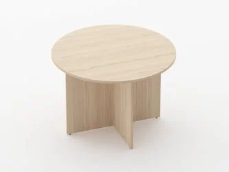 Стол для переговоров круглый Glassy 2.12 Дуб молочный