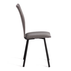 Стул обеденный La Rousse велюр, серый/черный, 29, 49х50х93
