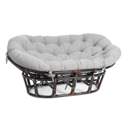 Диван MAMASAN/МАМАСАН 23/02 W /с подушкой/ 169х102х80 см, Antique brown, матрац 182х119 см, ткань серо-бежевая 3М 16/2