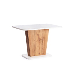 Стол обеденный GENT ЛДСП, 110-145x68,6x75,5 см, Дуб вотан/Белый