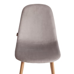Стул BREEZE (mod. JSC-58) Велюр/металл , 44 х 53 х 86 см, Light grey (светло-серый) HLR14 / натуральный