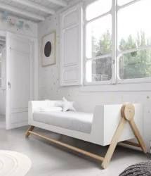 Кроватка для новорожденных Micuna Swing Big White/Waterwood