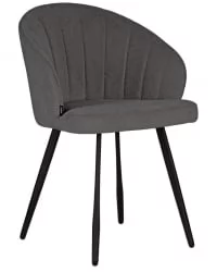 Стул обеденный DOBRIN NAOMI (ЭМАЛЬ ЧЕРНЫЙ МУАР велюр Catania Chocolate)