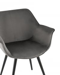 Стул Мэйсон Нев велюр Темно-серый / New