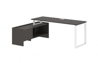 Стол с тумбой EDIS EQCT 19614 Мокко Белый