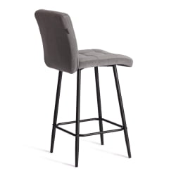 Барный стул Medeo/Медео велюр, серый, 29, 42х56х102 см